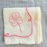 Lucky Embroidered Cocktail Napkin Set