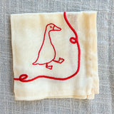 Duck Embroidered Cocktail Napkin Set