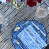 Blue Dash/Floral Placemat