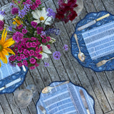 Blue Dash/Floral Placemat