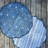 Blue Dash/Floral Placemat