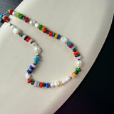 Multi Colour Pearl Necklace