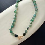 Chunky Green Adventurine with toggle Necklace