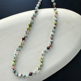 Hand-knotted semi precious stone necklace