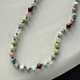 Hand-knotted semi precious stone necklace