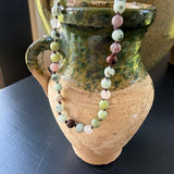 Hand-knotted semi precious stone necklace