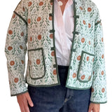 Reversible Green Geometric Jacket