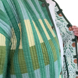 Reversible Green Geometric Jacket