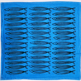 Blue Sardine Tea Towel