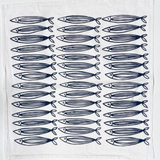 White Sardine Tea Towel