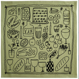 Sage Green Picnic Tea Towel