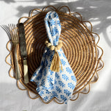 Wooden Beaded Tassle Napkin Rings