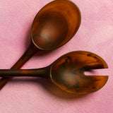 Resin Salad Servers - Amber Set