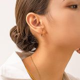 Etta 18K Non-Tarnish Coloured Hoop Earring: White