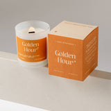 Golden Hour Candle | Sandalwood, Cedarwood & Amber Wood: 8 oz